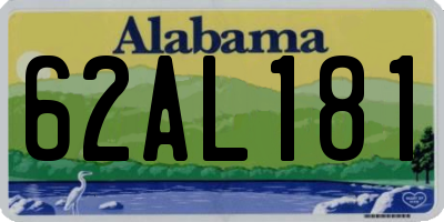 AL license plate 62AL181