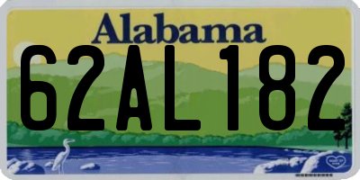 AL license plate 62AL182