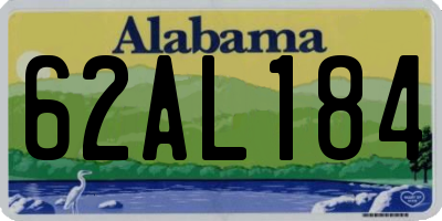 AL license plate 62AL184