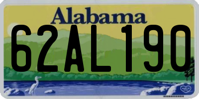 AL license plate 62AL190
