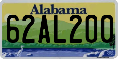 AL license plate 62AL200