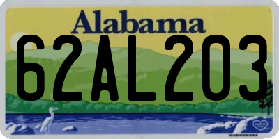 AL license plate 62AL203