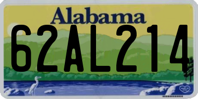 AL license plate 62AL214