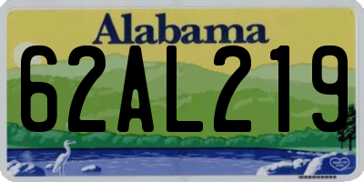 AL license plate 62AL219