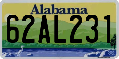 AL license plate 62AL231