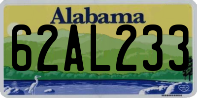AL license plate 62AL233