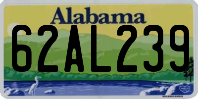 AL license plate 62AL239