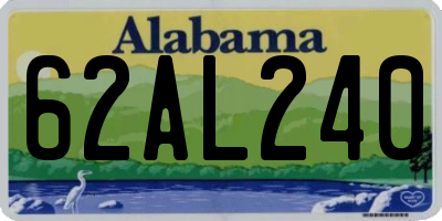 AL license plate 62AL240