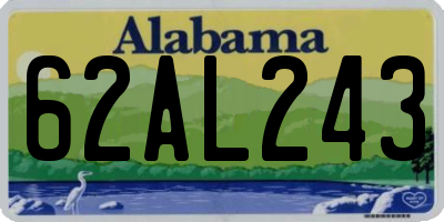AL license plate 62AL243