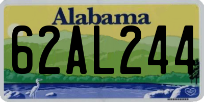 AL license plate 62AL244