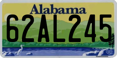 AL license plate 62AL245