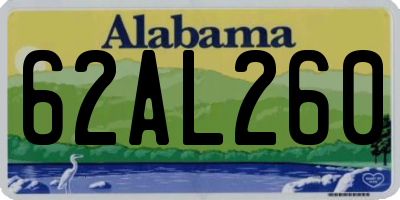 AL license plate 62AL260