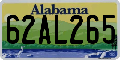 AL license plate 62AL265