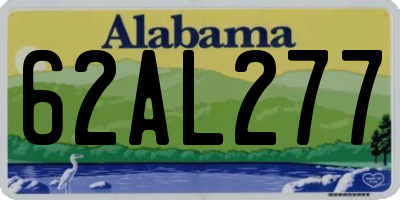 AL license plate 62AL277