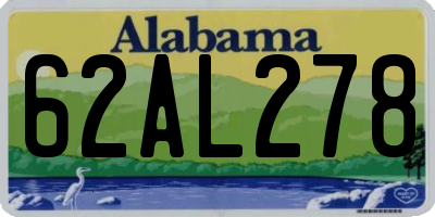 AL license plate 62AL278