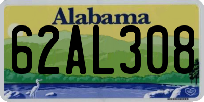 AL license plate 62AL308