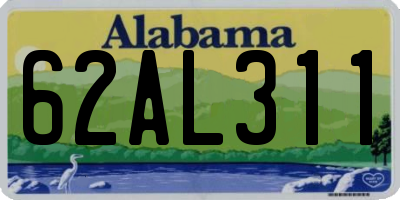 AL license plate 62AL311