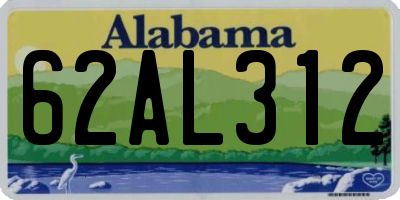 AL license plate 62AL312