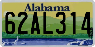 AL license plate 62AL314