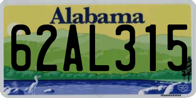AL license plate 62AL315