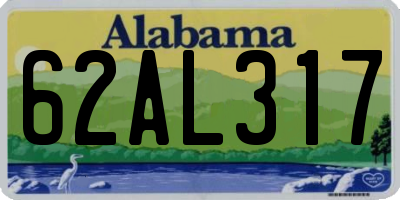 AL license plate 62AL317