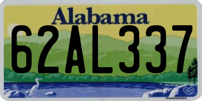 AL license plate 62AL337