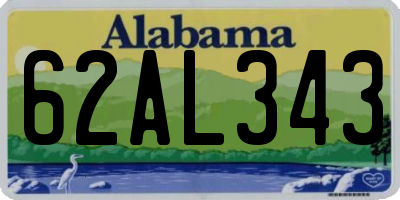 AL license plate 62AL343