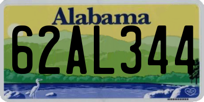 AL license plate 62AL344