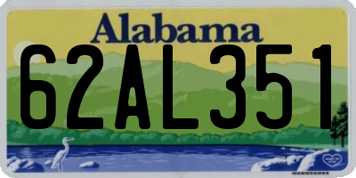 AL license plate 62AL351