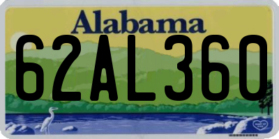AL license plate 62AL360