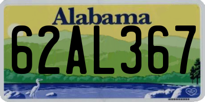 AL license plate 62AL367