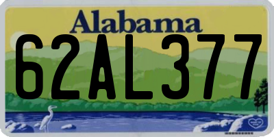 AL license plate 62AL377