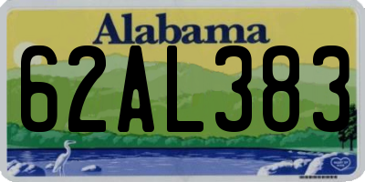 AL license plate 62AL383