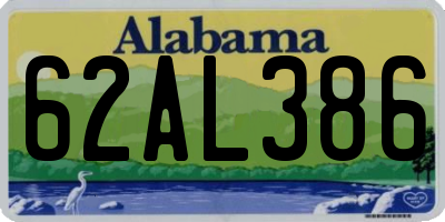 AL license plate 62AL386