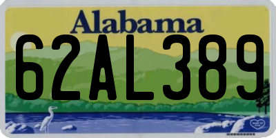 AL license plate 62AL389