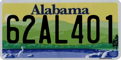 AL license plate 62AL401