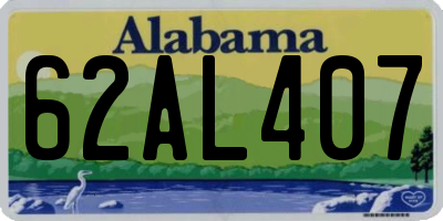 AL license plate 62AL407