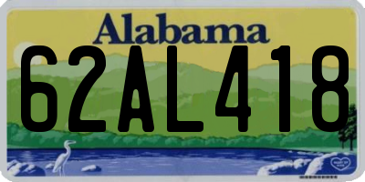 AL license plate 62AL418