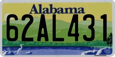 AL license plate 62AL431