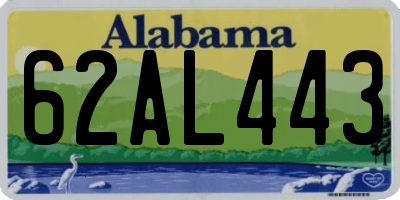 AL license plate 62AL443
