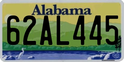 AL license plate 62AL445