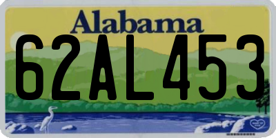 AL license plate 62AL453