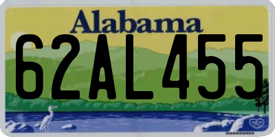 AL license plate 62AL455