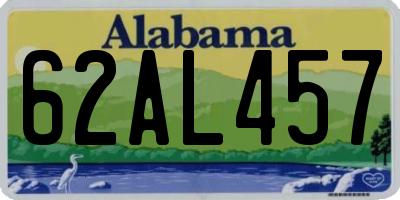 AL license plate 62AL457