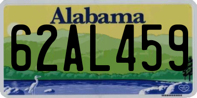 AL license plate 62AL459