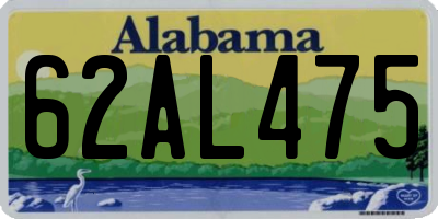 AL license plate 62AL475