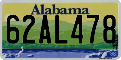 AL license plate 62AL478
