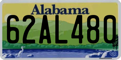 AL license plate 62AL480
