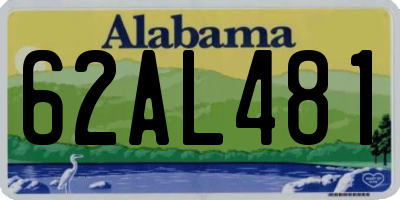 AL license plate 62AL481