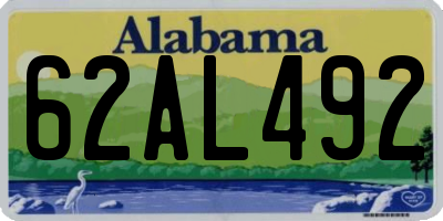 AL license plate 62AL492